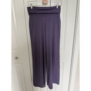 Fabletics PureLuxe Foldover Wide Leg Althetic Pants XS purple